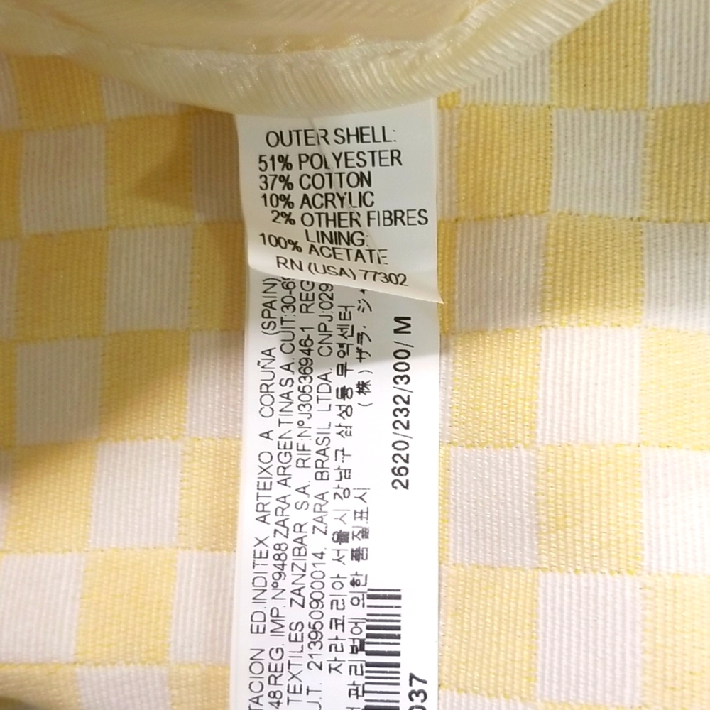 DONATED 03.26 ZARA Checkered Jacket NWT - Picture 5 of 16